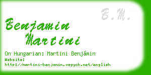 benjamin martini business card